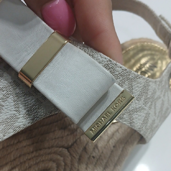 Michael Kors Cream Espadrilles with Ankle Strap Pre-owned Sz 5.5M - Picture 5 of 10